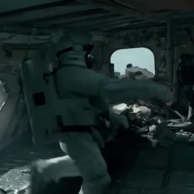 AI generated video: Create an atmospheric photorealistic image in which, after his spacecraft was destroyed,  (a lone as...