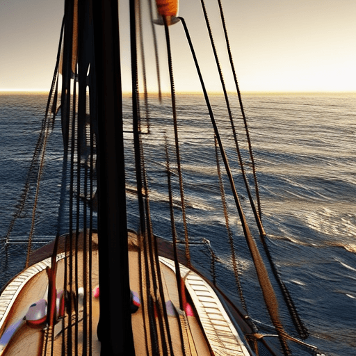 AI generated: Photo of a ultra realistic sailing ship, dramatic light, pale sunrise, cinematic lighting, battered,...