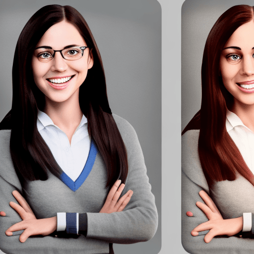 AI generated: generate a image of a school teacher. the image should be real life looking. Make sure it is a heads...