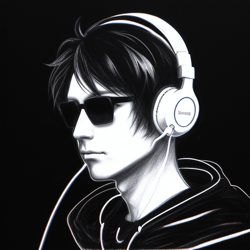 AI generated: [teddy] wearing headphones, drawn with white ink on black paper --ar 8:15 --stylize 50 --v 5.2