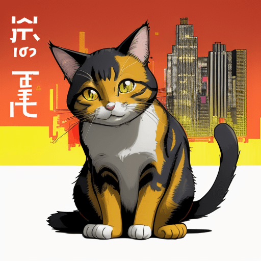 AI generated: Vibrant, outline red and yellow, cityscape technicolor background, comic book page, Studio Ghibli ca...