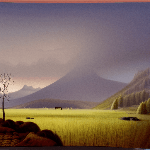 AI generated: Scandinavian landscape in the style of Caspar David Friedrich