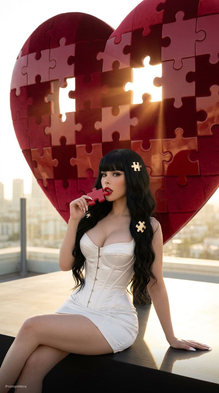 AI generated: Viral fashion concept for Valentine’s Day in 8K, ideal for TikTok and Instagram, vertical 9:16 forma...