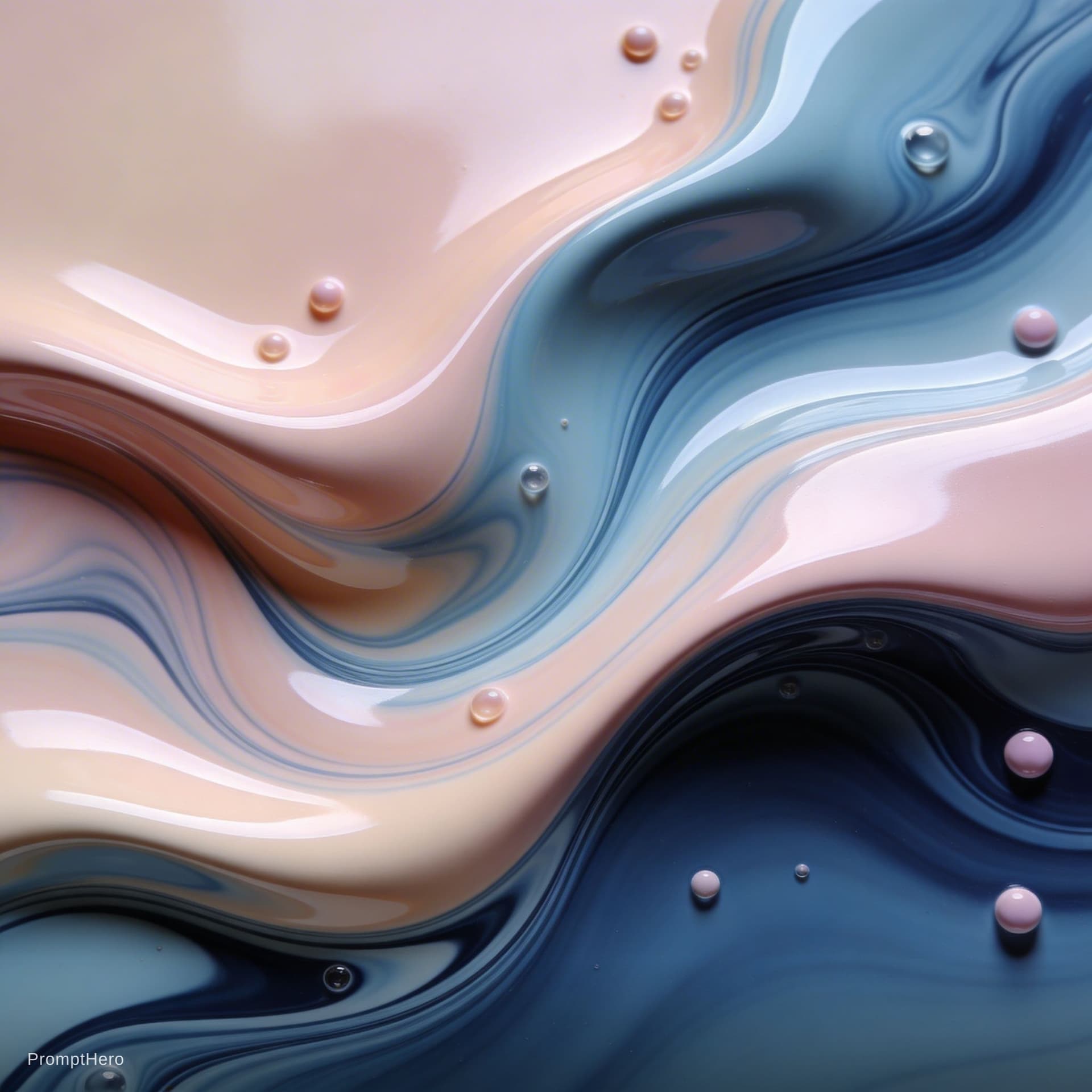 AI generated: A highly detailed abstract fluid art composition filling the entire frame edge-to-edge, featuring on...