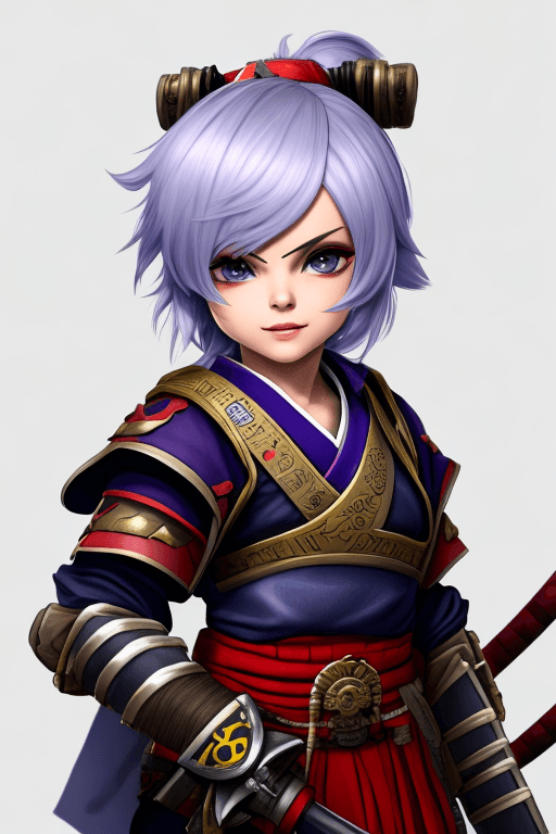AI generated: Tristana as a samurai warrior
