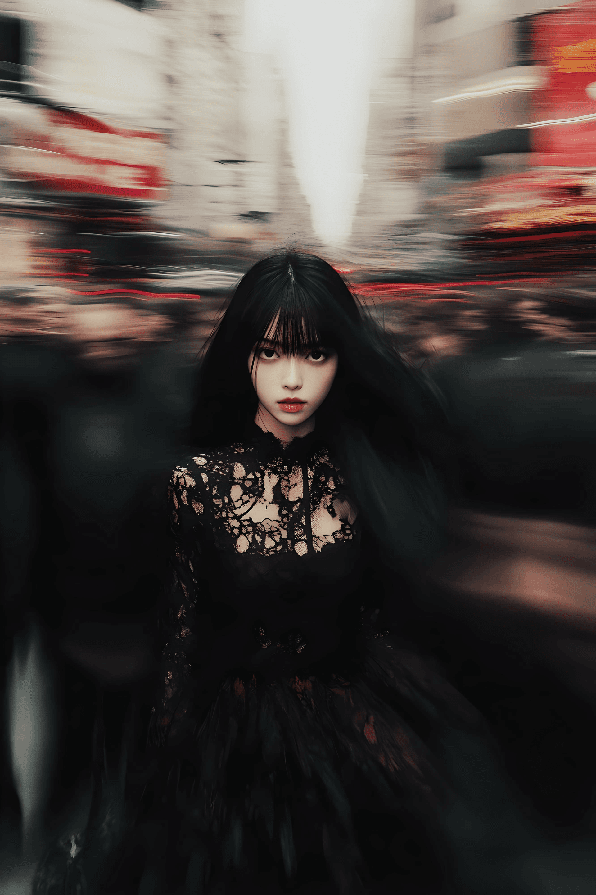 AI generated: The chaotic energy of the city swirled around her, a symphony of muted grays and browns. Pedestrians...