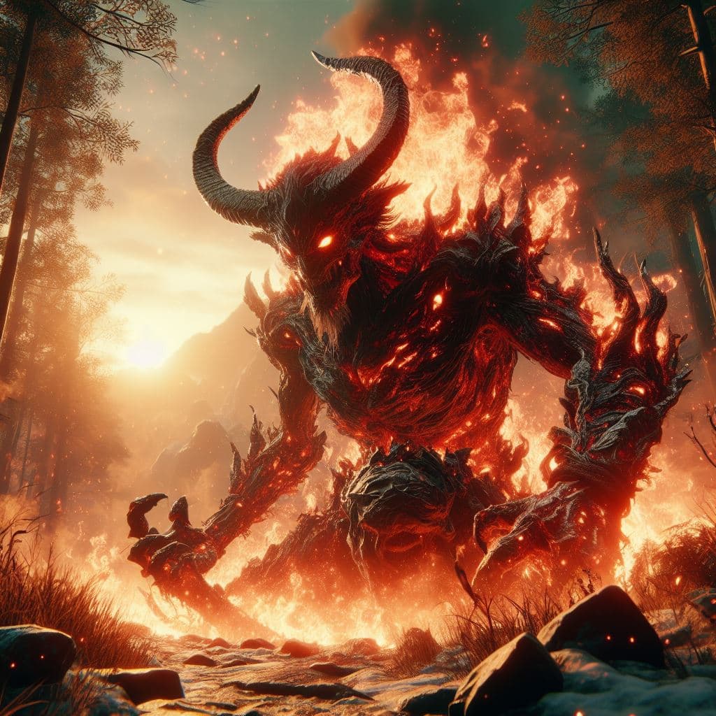 AI generated: a breathtaking 3D rendering featuring The Demon of Hatred from Sekiro: Shadows Die Twice. Immerse th...