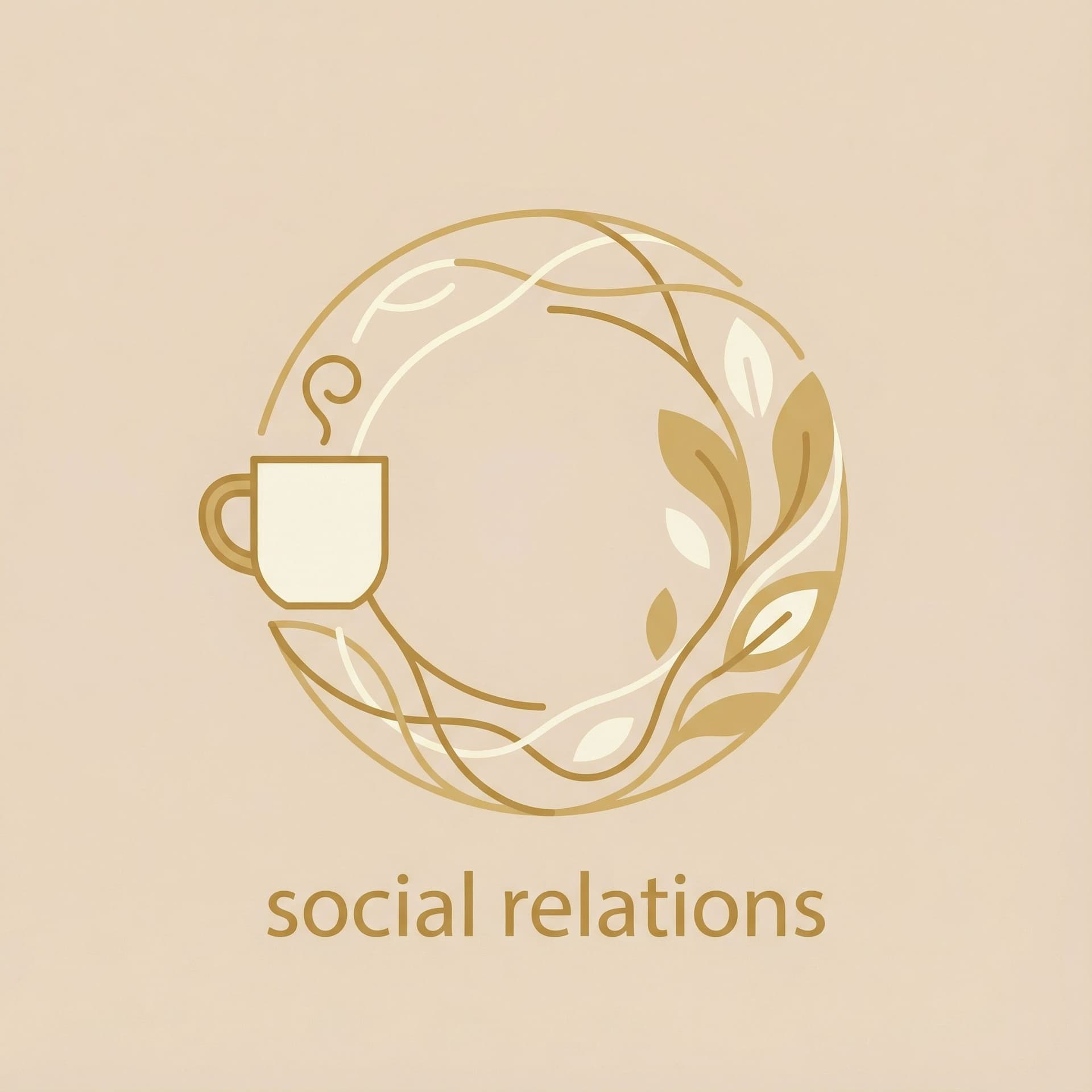 AI generated: Minimalist 2D flat vector illustration, welcoming and elegant. Color palette: Soft beige, cream, and...
