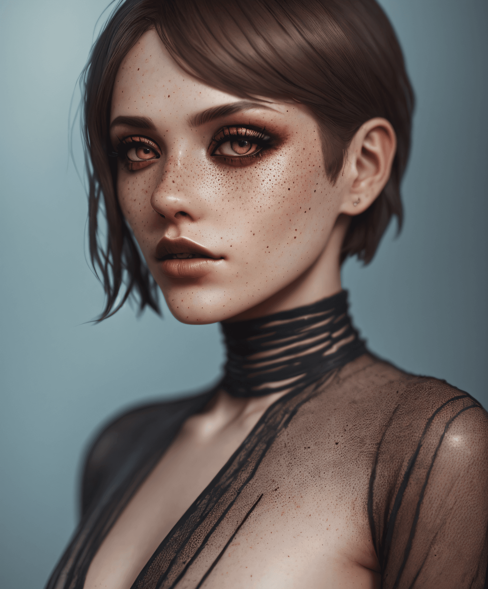 AI generated: full length frame, High detail RAW color art, animation, cartoon, (((naked))), (elegant, beautiful f...
