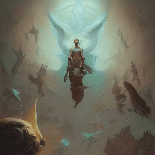 AI generated: Angelcore, Art by Peter Mohrbacher --ar 1:2 --q 2