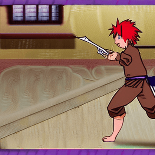 AI generated: an ass fighting against stick, anime