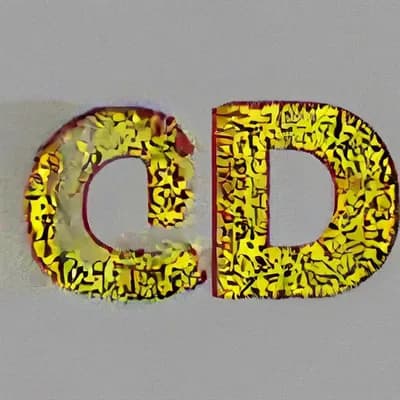 AI generated video: The letters move slightly, spread out, and come together again.