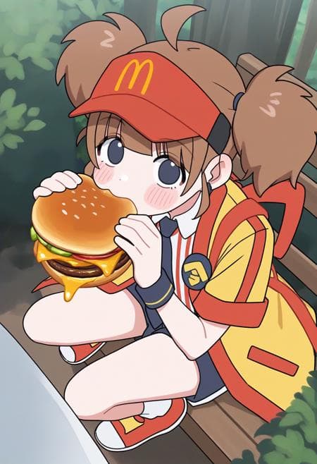 [SDXL&Pony] double cheeseburger tabemi / いまだけダブチ食べ美（日本マクドナルド）