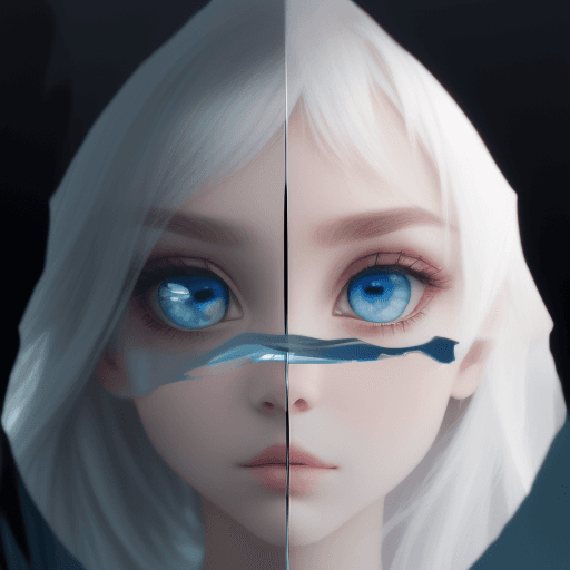 AI generated: icon combine discord  and Reflection, beauty eyes 
