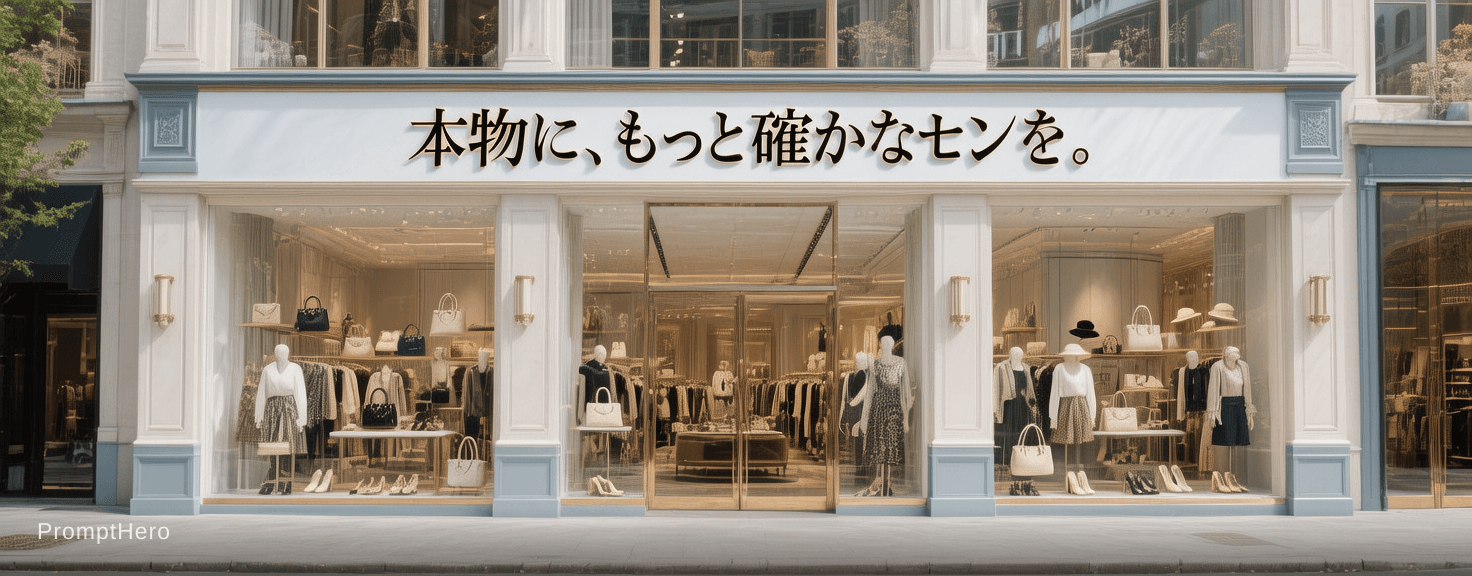 AI generated: Create a wide luxury banner (aspect ratio 4.5:1) for a high-end fashion select shop profile header.
...