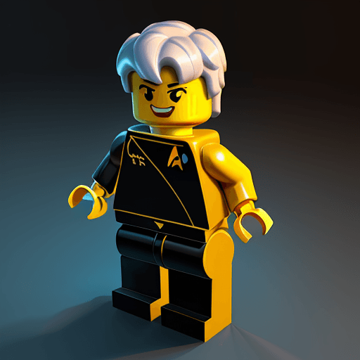 AI generated: lego Star Trek character, full body, blender 3d, art station and behance, , Mobile game character, i...