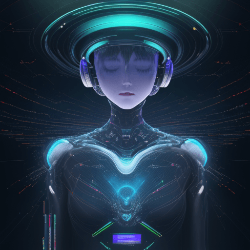AI generated: digital art, hologram, bigdata, high technology, sound wave, digital landscape, neural network, Huma...
