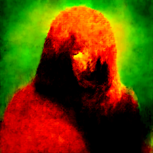 AI generated: man with jaguar warrior helmet mask with jaguar-style and abundant hair, wooden mask, fine wood deta...