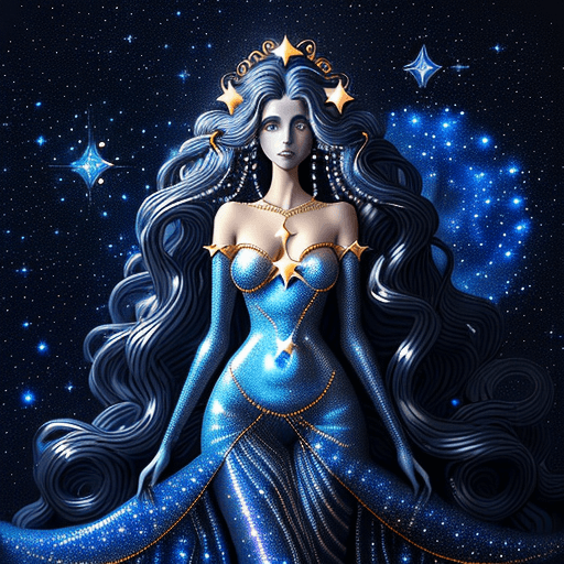 AI generated: Draw a digital illustration that combines surreal and fantasy elements. She represents a female figu...