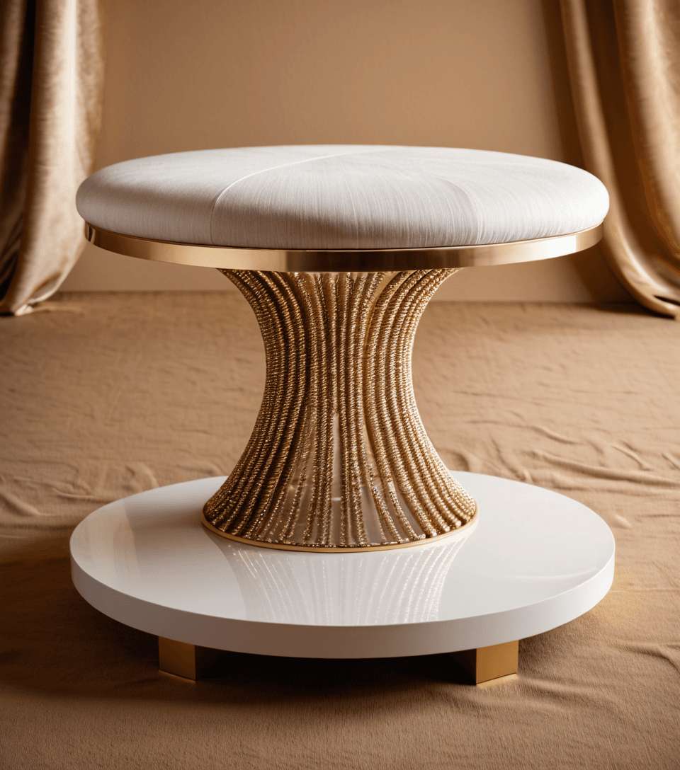 AI generated: a white platform sitting on top of a brown cloth, inspired by Anna Füssli, trending on pexels, abstr...