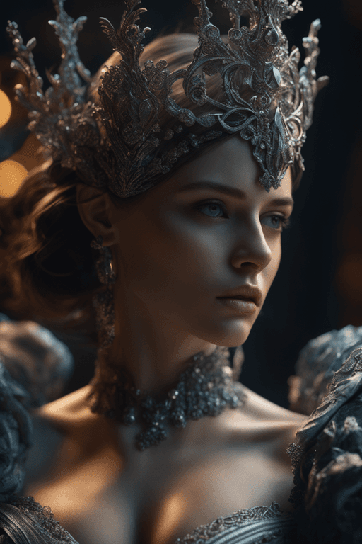 AI generated: Insane detailed full body image ,in different cinematic model scene, detailed eyes, rotten Cinderell...