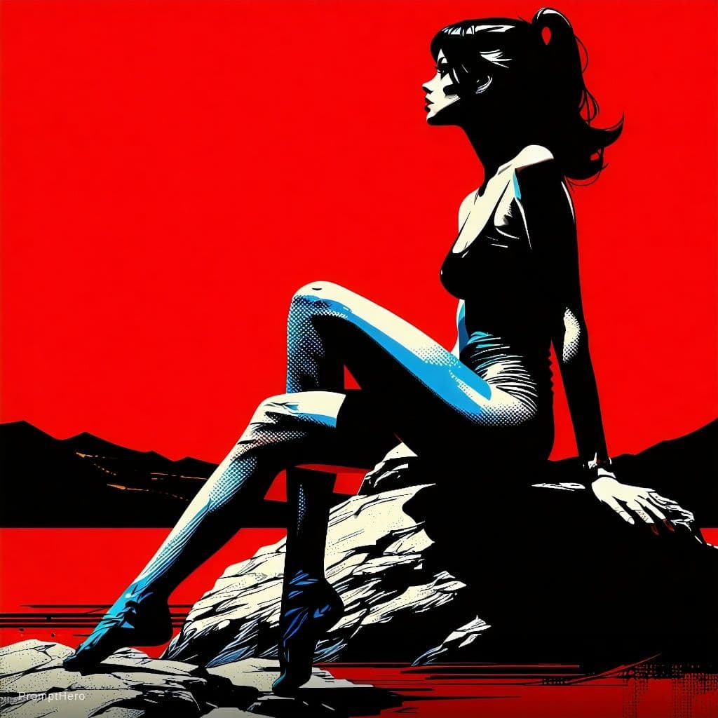 AI generated: 
A vibrant vector-style digital illustration of a woman, 1960s pop art style, bold graphic lines, hi...