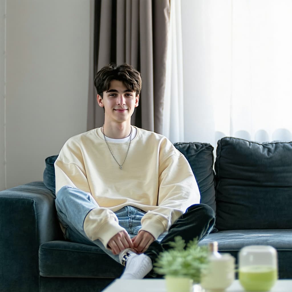 AI generated: teen on home