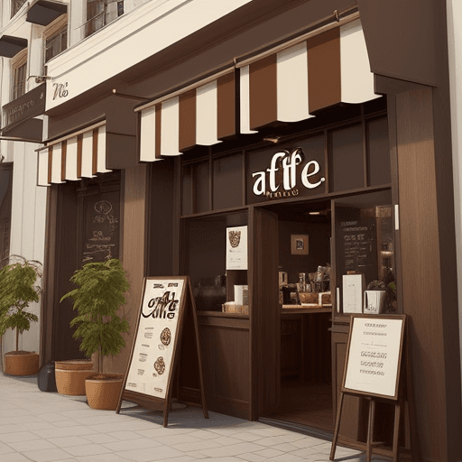 AI generated: I want a vertical banner in 1 x 4 meter for a Coffee Shop that it's name is Datis Cafe. use coffee b...