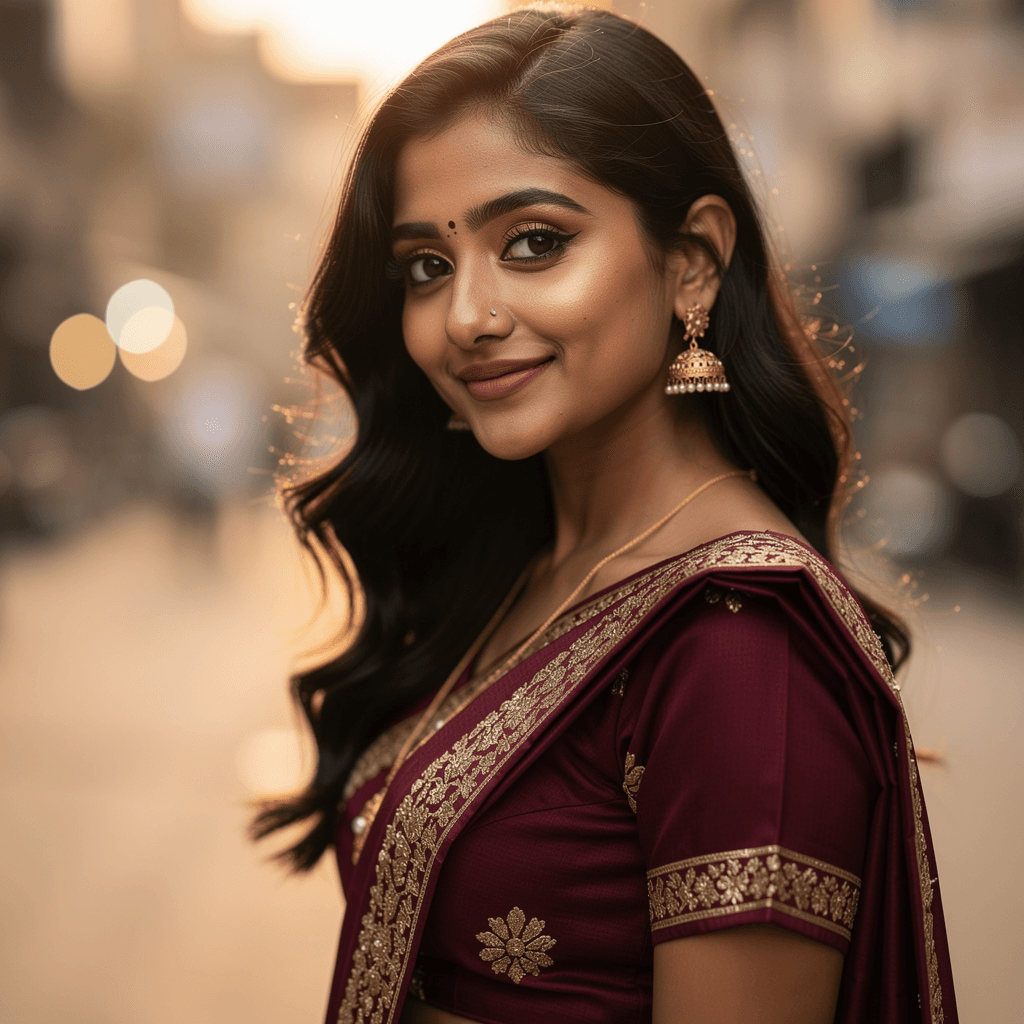 AI generated: image of a beautiful indian woman,
