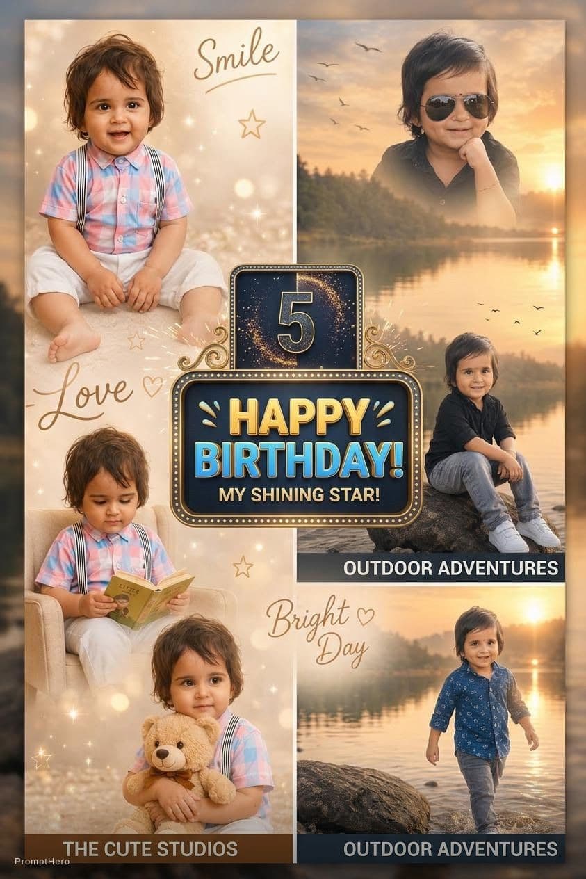 AI generated: Make an birthday vedio in a modern way
Kinda 2pics seperate ga use chesi chey 