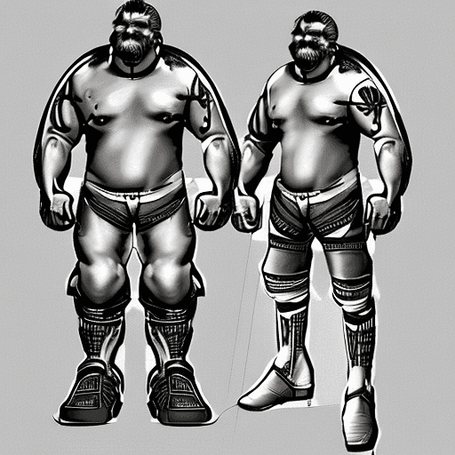 AI generated: full body reference sheet| detailed man face| warrior| orc| rpg| fantasy| symmetrical features| D&D|...