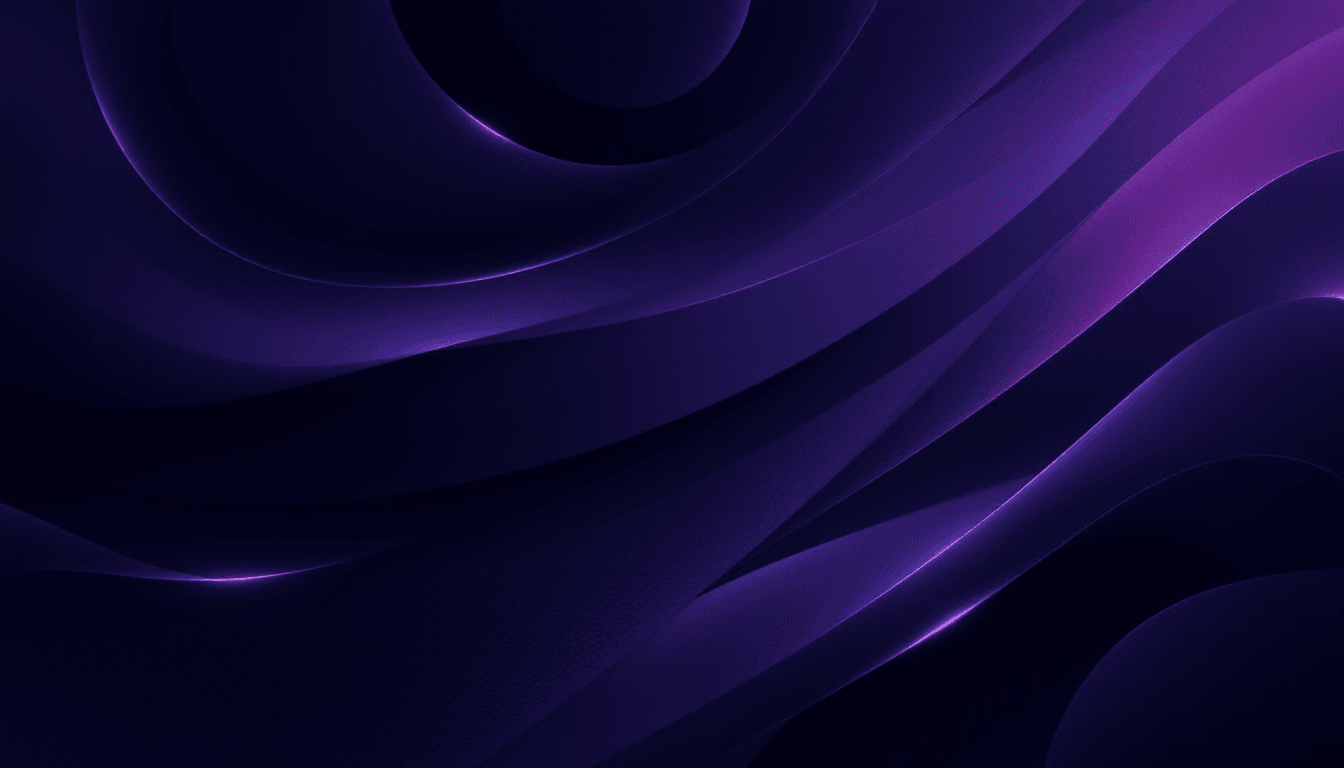 AI generated: A dark abstract design featuring smooth gradients blending from deep purples and blacks to subtle bl...