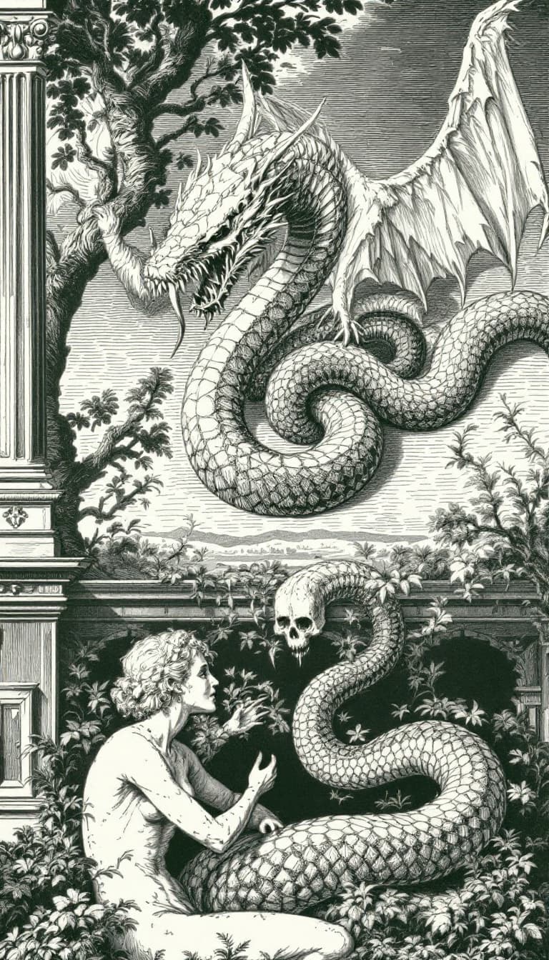AI generated: O Hatefull hellish Snake, what furie furst
Brought thee from balefull house of Proserpine,
Where in ...