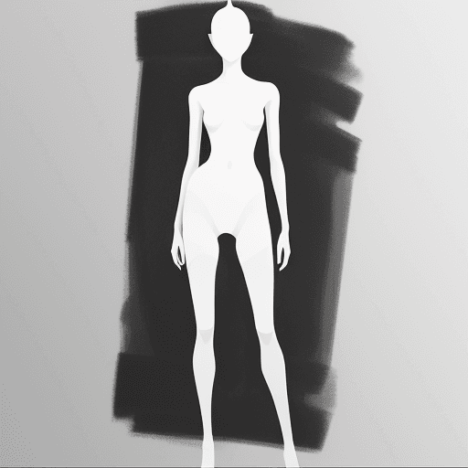 AI generated: ((full body)), A minimalist abstract sketch of a woman --ar 1:2 --stylize 750 --v 6
