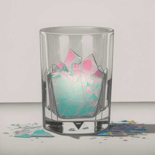 AI generated: pastell art with broken glass
