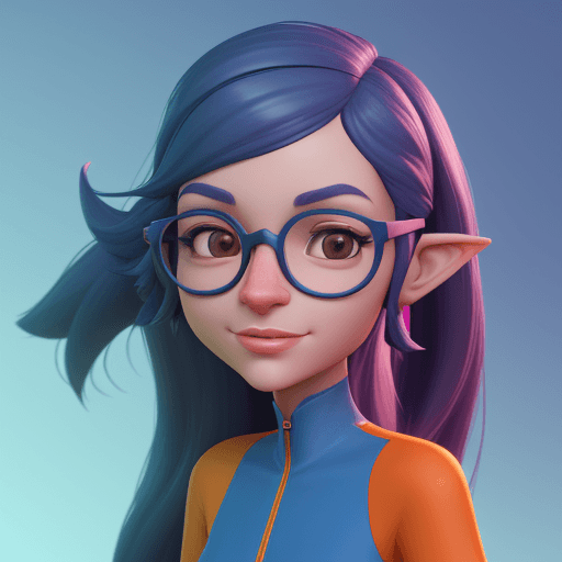 AI generated: 3D Avatar Design, "Playful, Cute, Colorful, Animated, Quirky,Wearing Specs, Techy, Skinny, Slightly ...