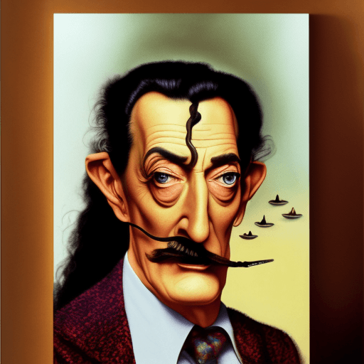 AI generated: a photorealistic portrait of salvador dali