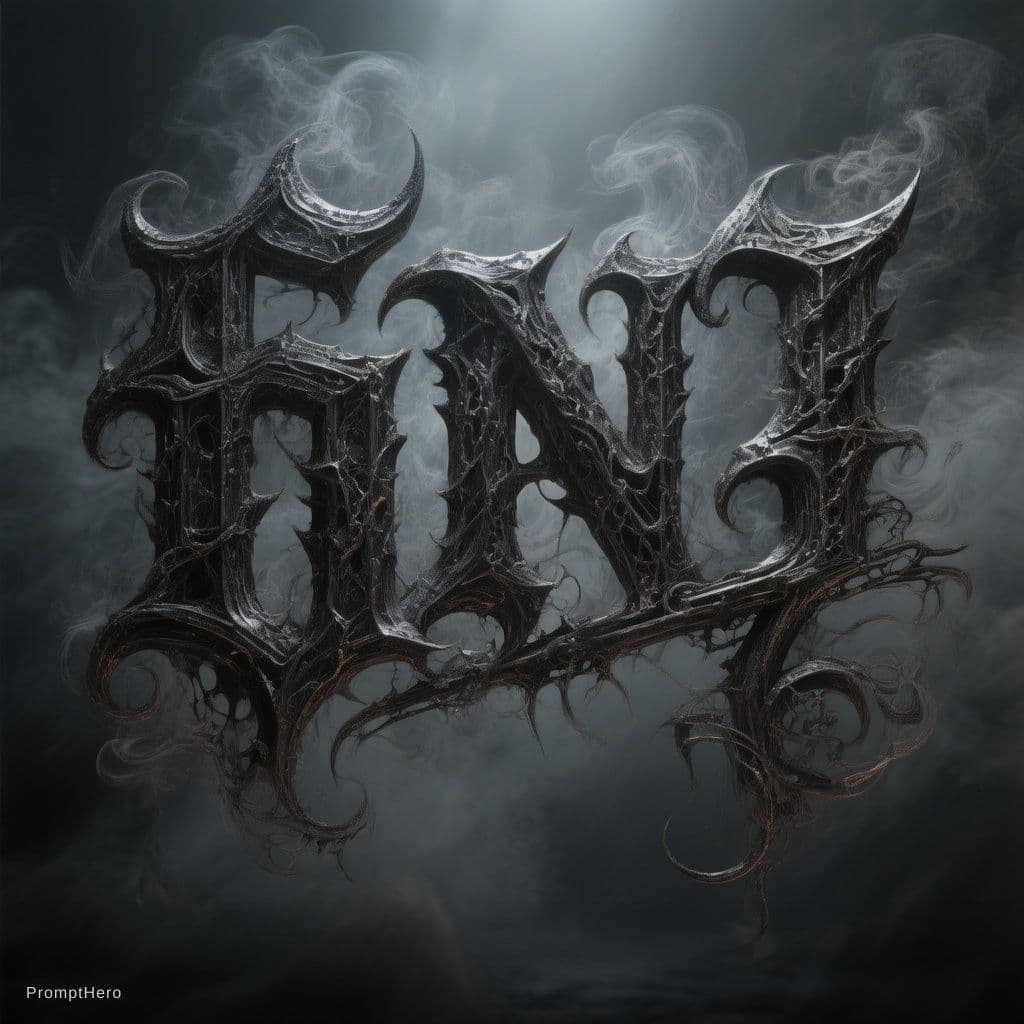 AI generated: OM -  dark theme 4k smoky letter artistic font