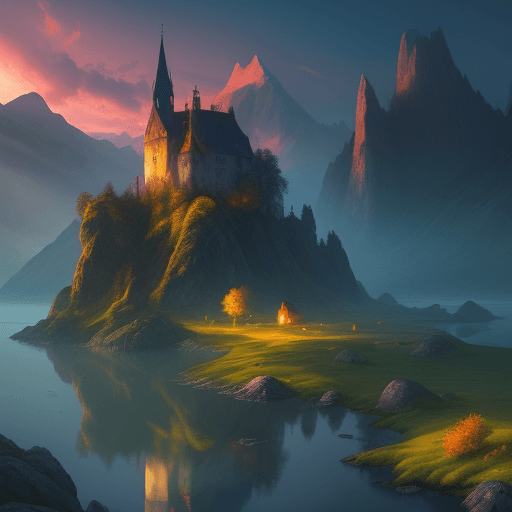 AI generated: farbenprächtiges bild, lumiessence, fantasy, unberührte landschaft, farbelwesen, 8k 