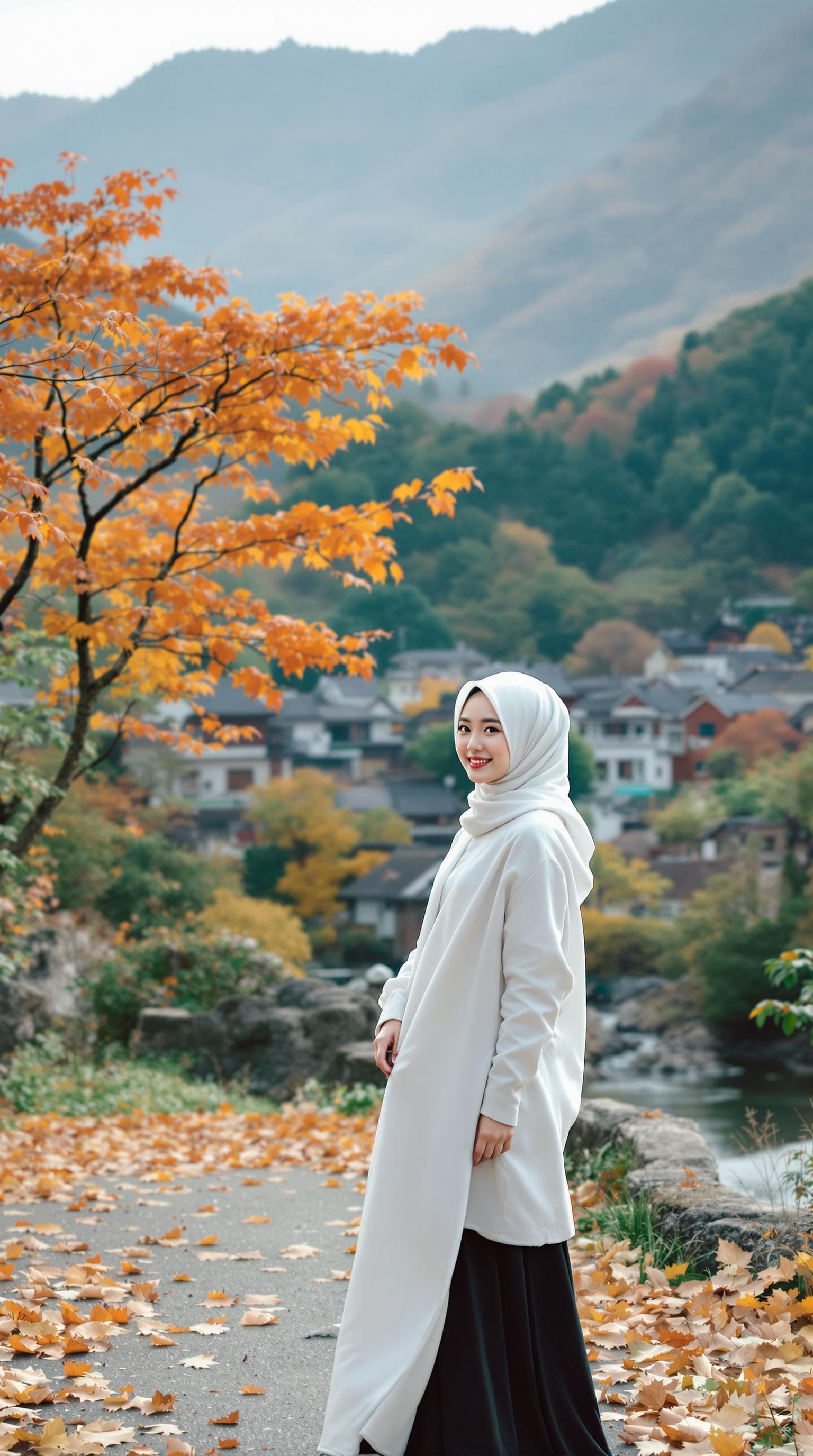 AI generated: realistic, japanese girl, beautiful girl, ulzzang face, shot front middle, upper body, happy, white ...