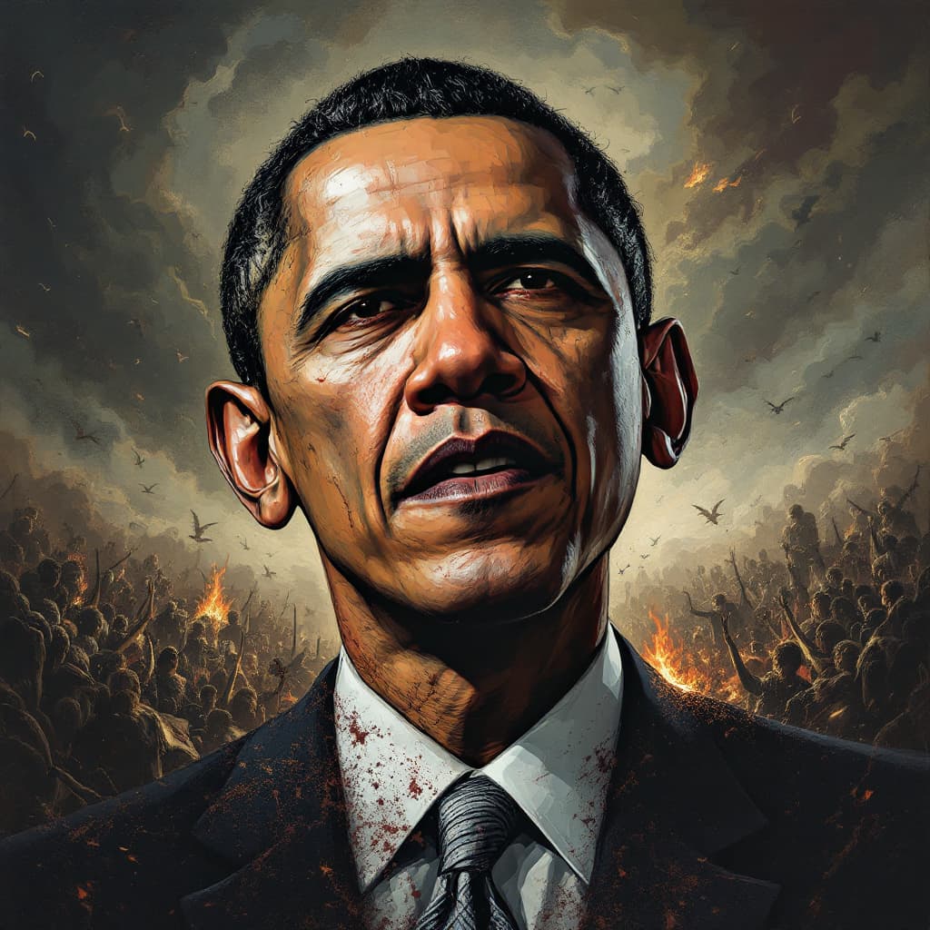 AI generated: Obama in a really scary scenario