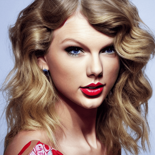 AI generated: portrait of Taylor swift nude