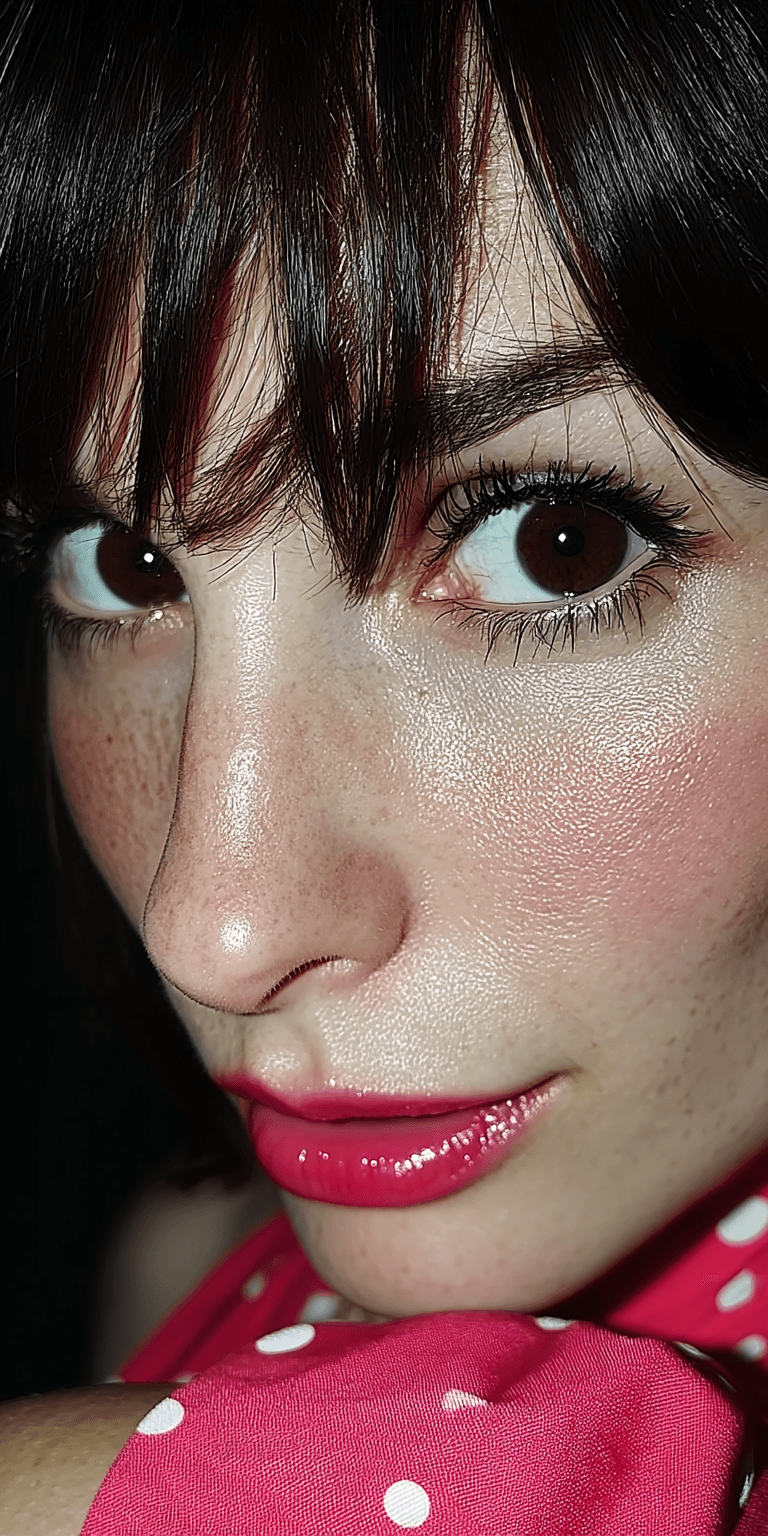 AI generated: selfie of a woman, mid 20's, photorealistic, stunning detail, shot on an iPhone 16, looking directly...