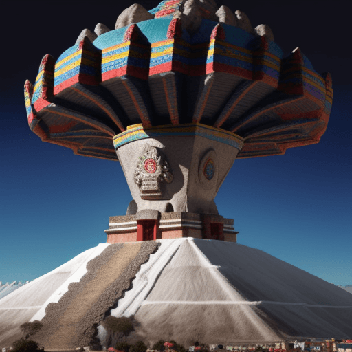 AI generated: guerrero y princesa azteca popocatépetl e iztaccíhuatl