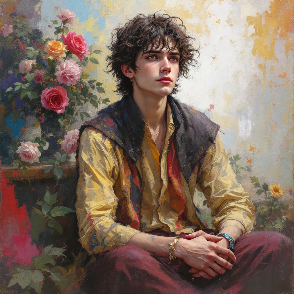 AI generated: Realism, impasto technique, high detail. Resolution: 5000x5000 px, PNG.  

[Moe carefree ignorance  ...