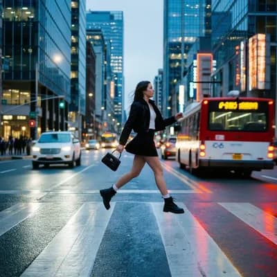 AI generated video: keep the central person completely motionless and frozen like a statue. Animate only the surrounding...