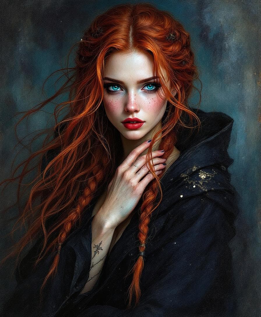 AI generated: "Ultra HD, artistic oil painting portrait with impasto and high relief texture, depicting the Lady o...