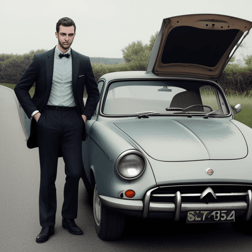 AI generated: Men with Car
