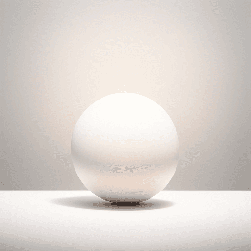 AI generated: bright, artistic, cozy image with white tone, with some spheres