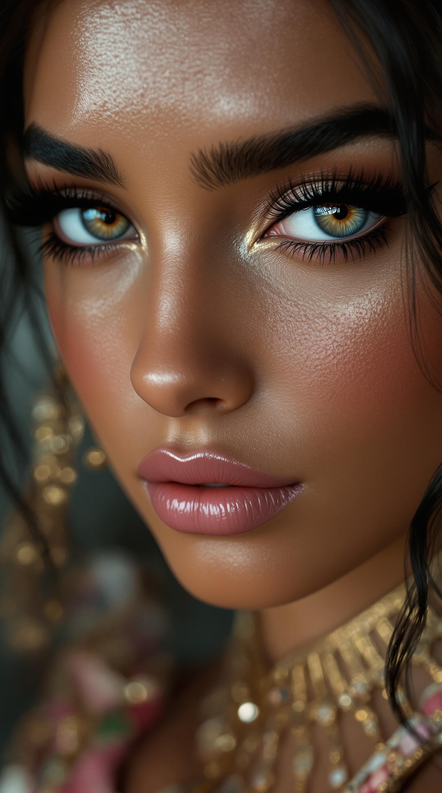 AI generated: A professional photograph captures the most beautiful girl in the world, a Persian servant fourth-gr...
